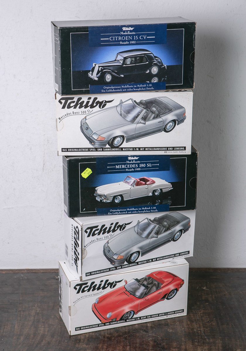 Konvolut von 5 Modellautos von "Tchibo - auctions & price archive